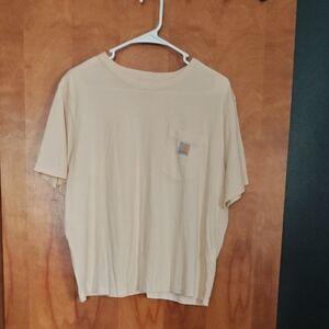 Carhartt Light Tan Short Sleeve Tee with Pocket